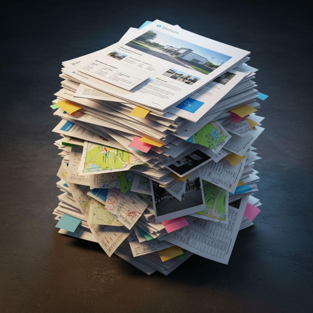 RFI PDF transforming into a branded Sitehunt response package